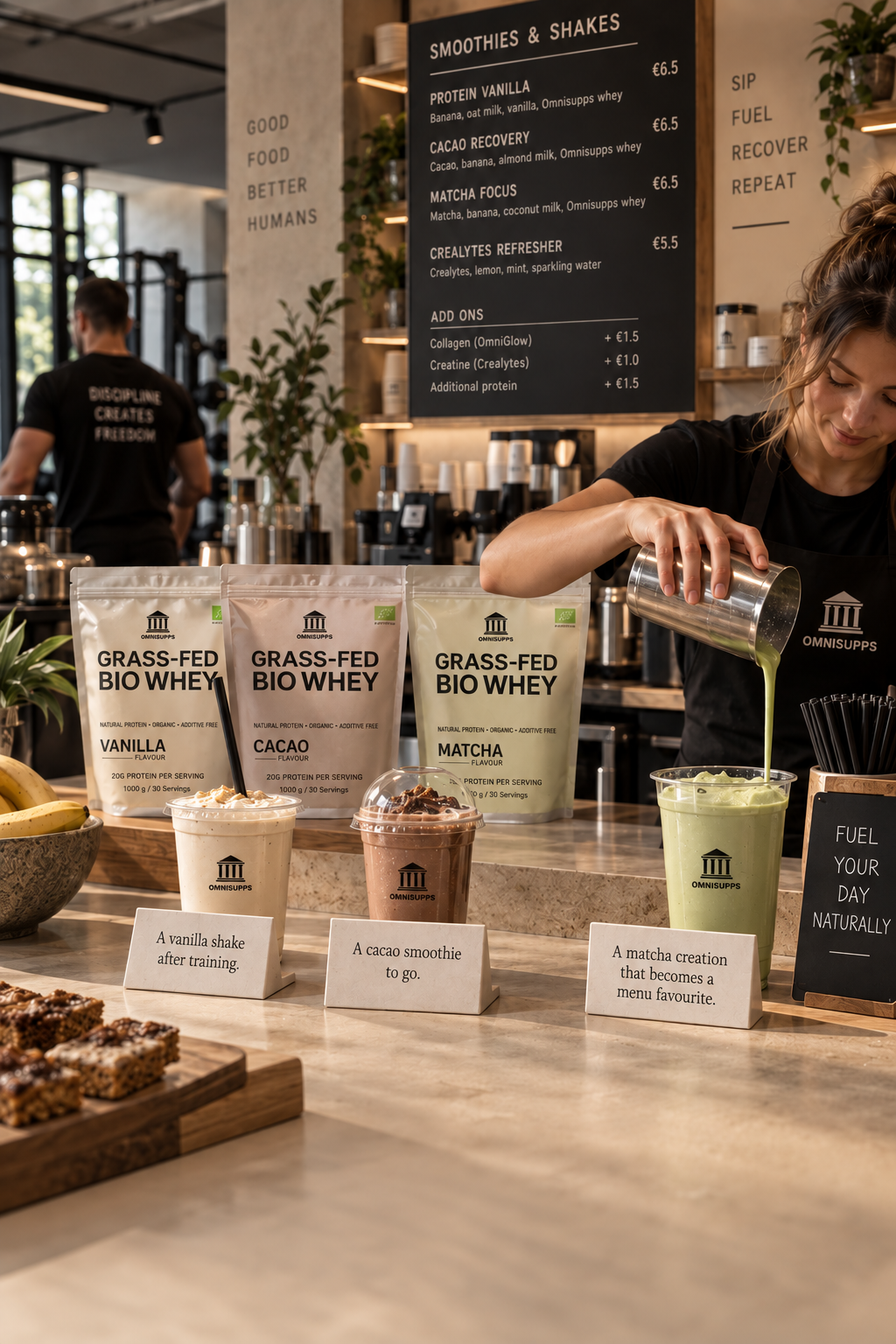 Cafés and smoothie bars